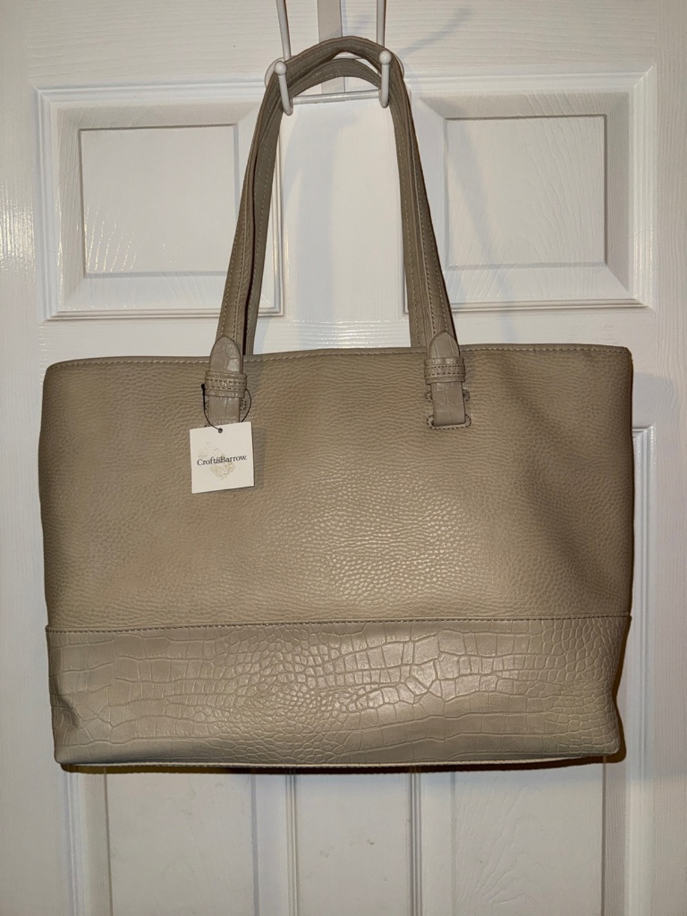 croft&barrow “Parchment” Textured Tote